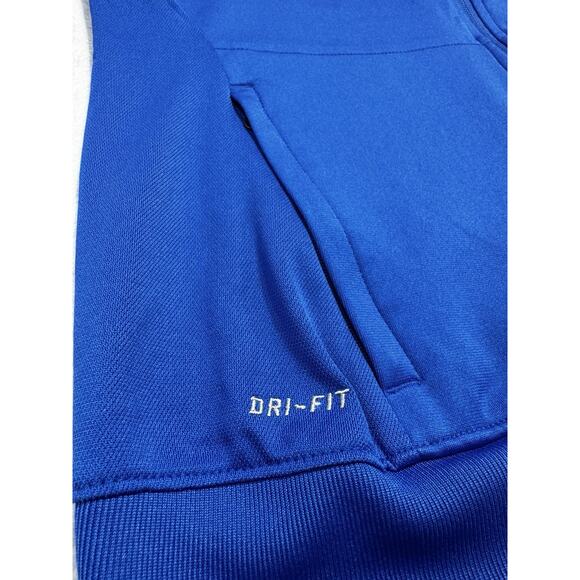 Nike Futbol Dri-Fit Track Jacket Royal Blue White Zip Front Men’s Medium - Picture 3 of 10
